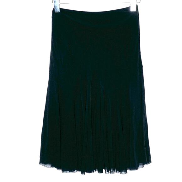 Vivienne Tam S Black Midi Skirt Vintage Tulle Mesh Netted Layered 90s Whimsigoth - Picture 1 of 7